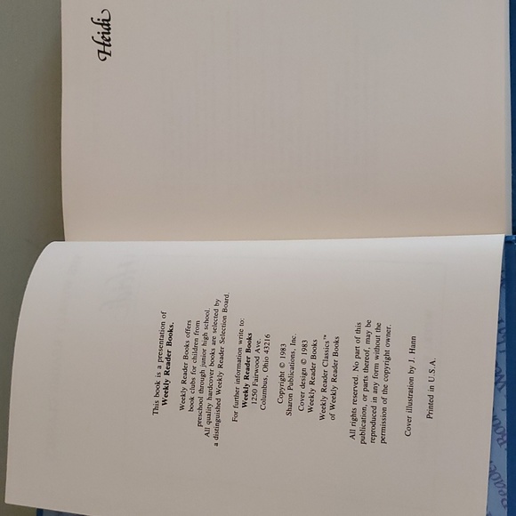 Vintage 1983, Heidi - "The Weekly Reader Classic" Series, Hardcover - Picture 4 of 12